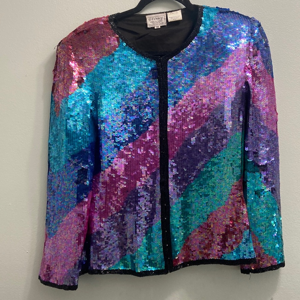 Stenay 100% pure silk sequin Jacket in size M
